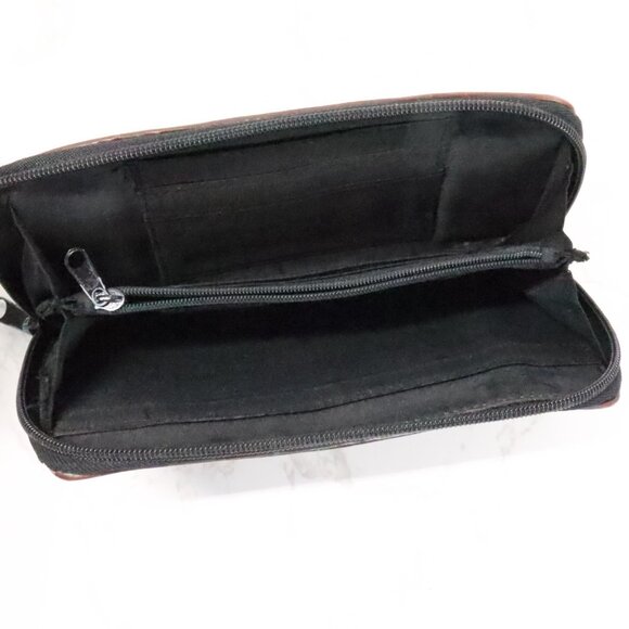 Rosetti Women's Classic Black Brown Softshell Zip Around Long Checkbook Wallet - Picture 5 of 6